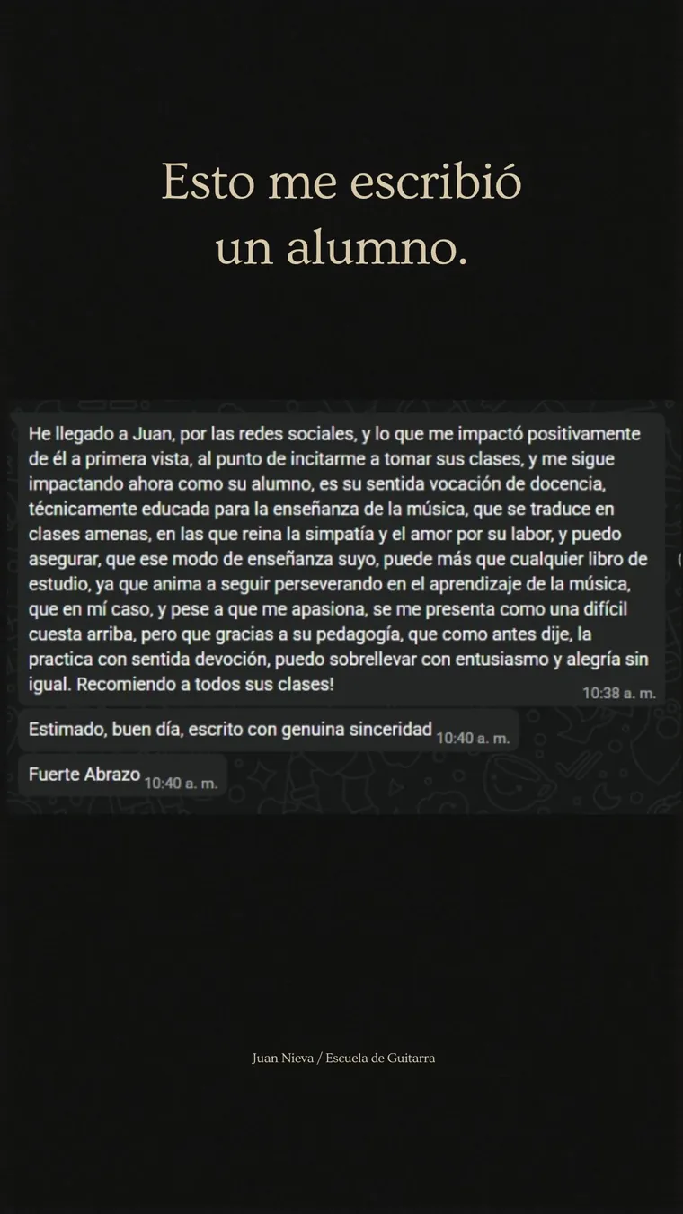 Testimonio de alumno 1